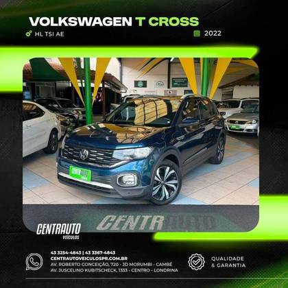 VOLKSWAGEN T-CROSS 1.4 250 TSI TOTAL FLEX HIGHLINE AUTOMÁTICO VOLKSWAGEN T-CROSS 1.4 250 TSI TOTAL FLEX HIGHLINE AUTOMÁTICO